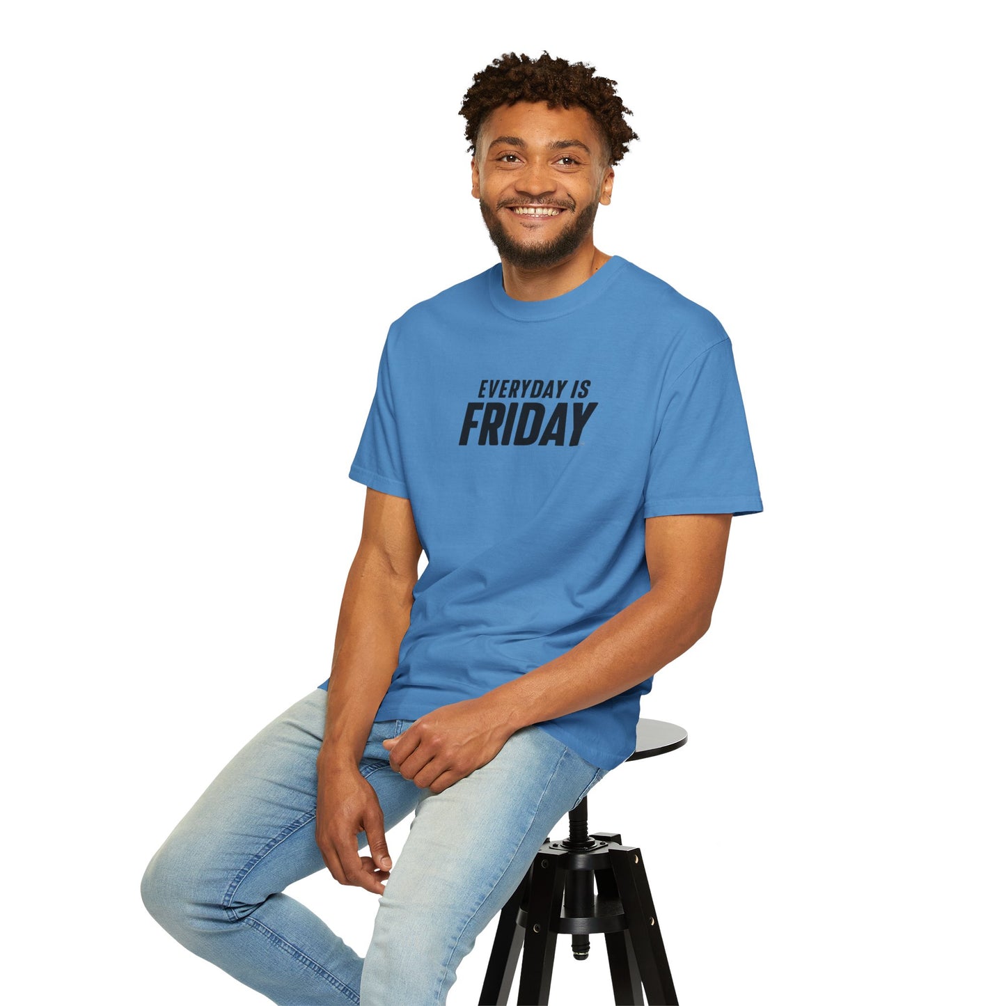 Everyday is Friday T-shirt, White, Blue, Gray T- shirts