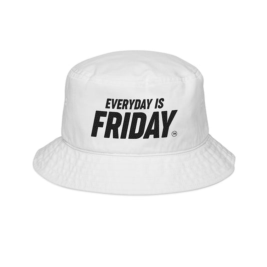 Bucket Hat Everyday is Friday - Fun Embroidered Design for Summer Style